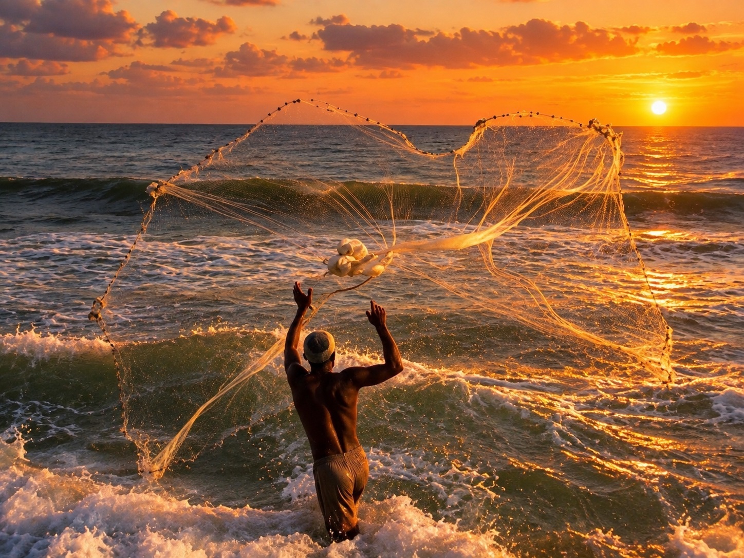 Shallow water Fisherman - Galle